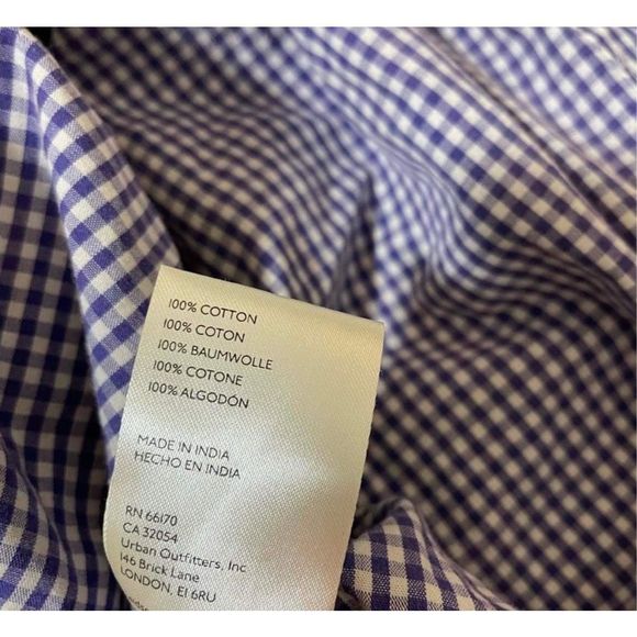 Free People Gingham Button Up and Cropped Bandeau Set Size XS - Picture 8 of 9